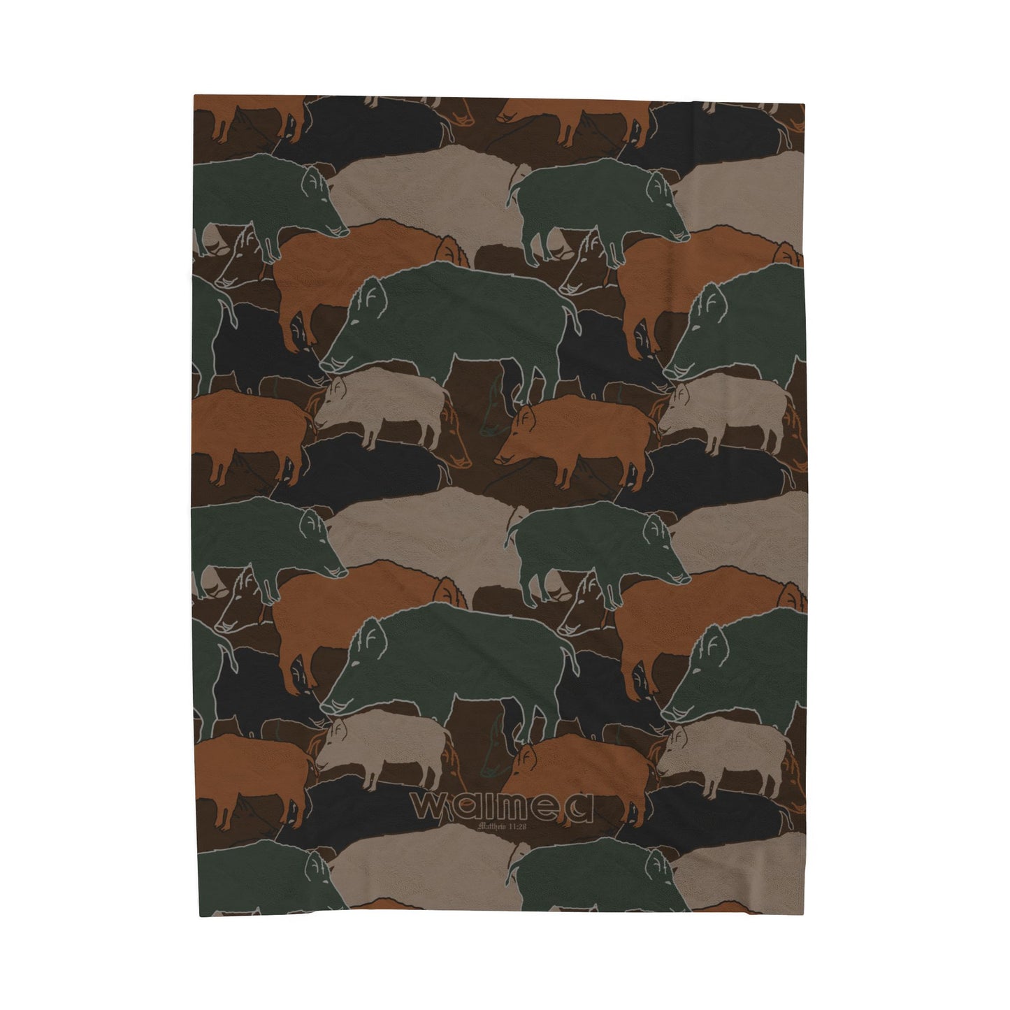 Pua'a Camo Blanket