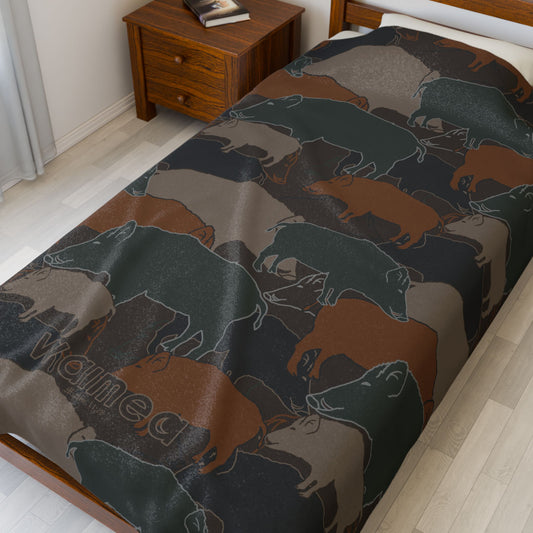 Pua'a Camo Blanket