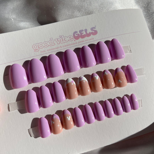 Purple Mickey Press On Nails