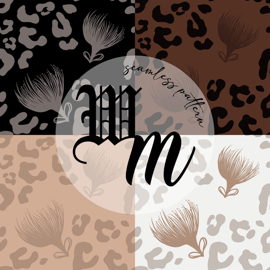 *NEW* Leopard Lehua - Seamless Pattern